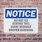 Signmission Do Not Go Beyond This Point Without Proper Gowning OSHA Notice Sign, Plastic, 14in W x 10in L, 2PK OS-2PACK-NS-P-1014-L-11278 - alternate 3